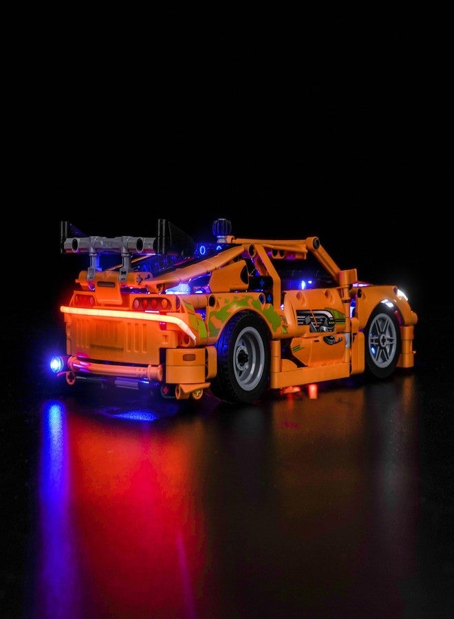طقم إضاءة LED من BrickBling متوافق مع سيارة تويوتا سوبرا MK4 من سلسلة ليغو تكنيك فاست أند فوريوس (رقم 42204) - لا يشمل السيارة - Image 3